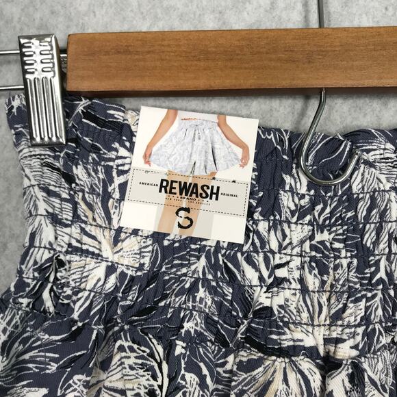 Rewash Shorts Womens Small Blue Floral Flutter‎ Loose Flowy Tropical Summer - Picture 10 of 13